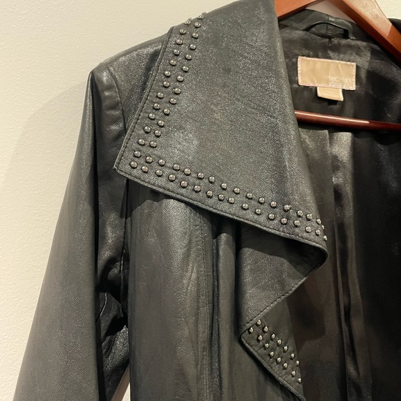 Michael Kors Black Genuine Leather Jacket - XS - Picture 9 of 9